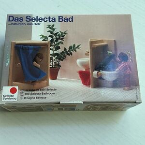Selecta Spielzeug Wooden Bathroom Toy Set